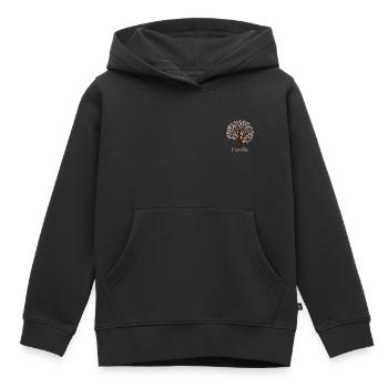 Arbre généalogique - Sweat Premium à capuche enfant bio - noir - Devant - AI Model Kid Male (0cm)