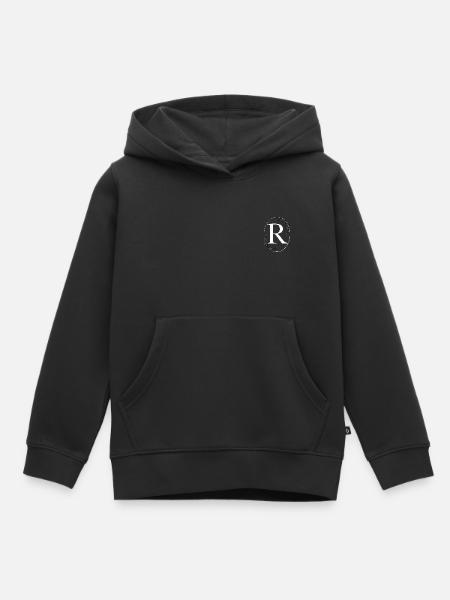 Buchstabe R - Kinder Premium Organic Hoodie - Schwarz