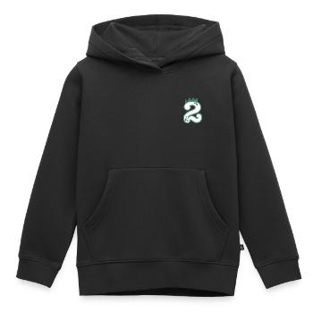 Zahl 2 - Kinder Premium Organic Hoodie - Schwarz - Vorne - AI Model Kid Male (0cm)