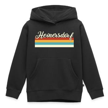 Heinersdorf - Pankow - Berlin - Retro - Vintage - Kinder Premium Organic Hoodie - Schwarz - Vorne - AI Model Kid Male (0cm)