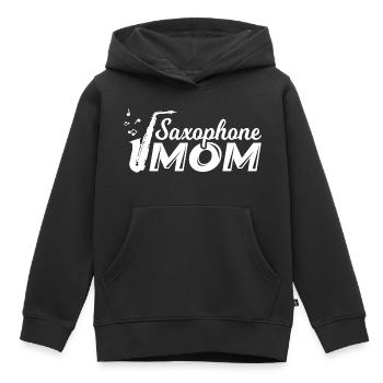 Saxophonist Mutter - Kinder Premium Organic Hoodie - Schwarz - Vorne - AI Model Kid Male (0cm)