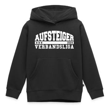 Aufsteiger 2024 Verbandsliga Aufstieg Fußball - Kinder Premium Organic Hoodie - Schwarz - Vorne - AI Model Kid Male (0cm)