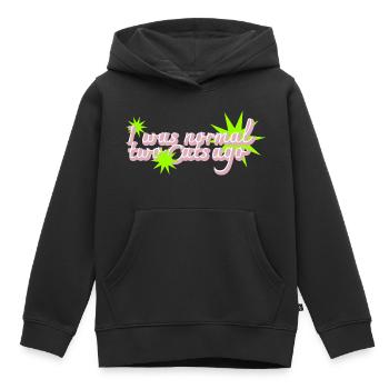 Zwei Katzen zu spät Crazy Catlady - Kinder Premium Organic Hoodie - Schwarz - Vorne - AI Model Kid Male (0cm)