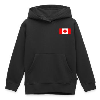Kanada Flagge - Kinder Premium Organic Hoodie - Schwarz - Vorne - AI Model Kid Male (0cm)