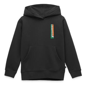 Irlande - Sweat Premium à capuche enfant bio - noir - Devant - AI Model Kid Male (0cm)