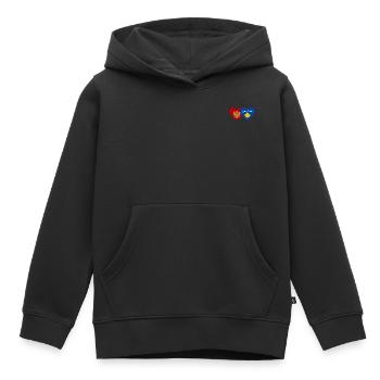 Montenegro Kosovo Flagge - Kinder Premium Organic Hoodie - Schwarz - Vorne - AI Model Kid Male (0cm)