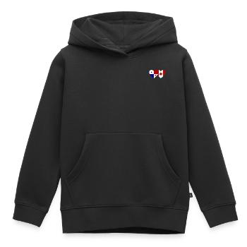 Panama Canada Flag - Kids Premium Organic Hoodie - black - Front - AI Model Kid Male (0cm)