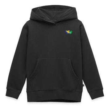 Bosnien Pakistan Flagge Herz - Kinder Premium Organic Hoodie - Schwarz - Vorne - AI Model Kid Male (0cm)