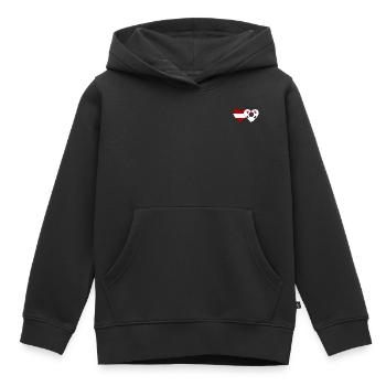 Österreich Süd Korea Flagge Herz - Kinder Premium Organic Hoodie - Schwarz - Vorne - AI Model Kid Male (0cm)