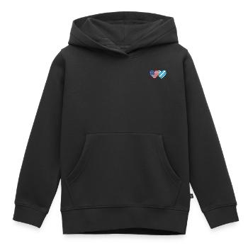 Amerika Bayern Flagge Herz - Kinder Premium Organic Hoodie - Schwarz - Vorne - AI Model Kid Male (0cm)
