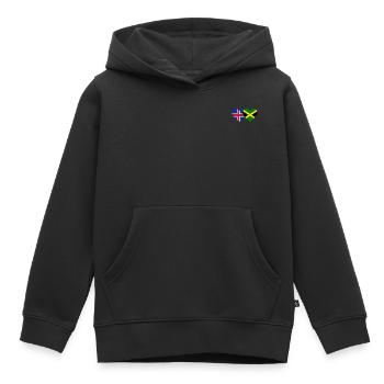 Island Jamaika Flagge Herz - Kinder Premium Organic Hoodie - Schwarz - Vorne - AI Model Kid Male (0cm)