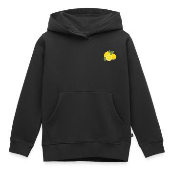 Amalfi "Zitronen" - Kinder Premium Organic Hoodie - Schwarz - Vorne - AI Model Kid Male (0cm)