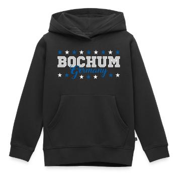 Bochum - Kinder Premium Organic Hoodie - Schwarz - Vorne - AI Model Kid Male (0cm)