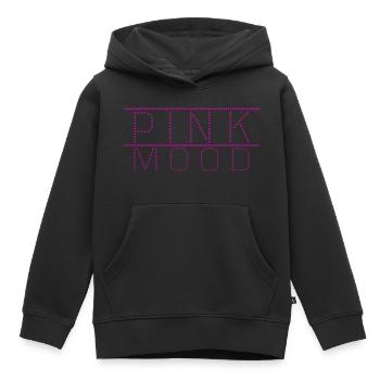 Humeur rose - Sweat Premium à capuche enfant bio - noir - Devant - AI Model Kid Male (0cm)