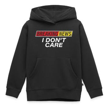 T-shirt Breaking Indifference - Sweat Premium à capuche enfant bio - noir - Devant - AI Model Kid Male (0cm)