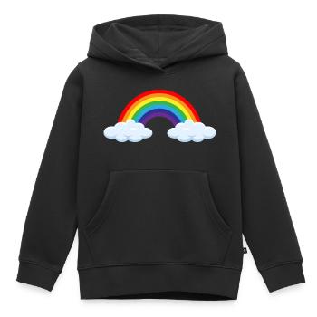 Regenbogen nach dem Gewitter- ApriNoeScor - Kinder Premium Organic Hoodie - Schwarz - Vorne - AI Model Kid Male (0cm)