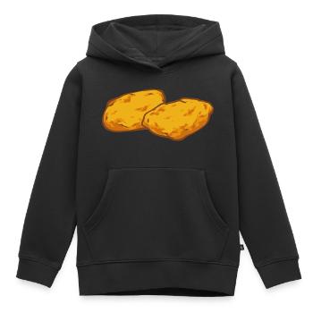 Chicken Nugget Liebhaber Chicken Nuggets - Kinder Premium Organic Hoodie - Schwarz - Vorne - AI Model Kid Male (0cm)
