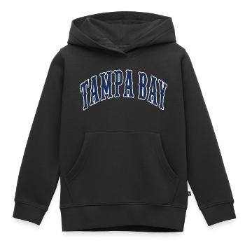 Tampa Bay - Kids Premium Organic Hoodie - black - Front - AI Model Kid Male (0cm)