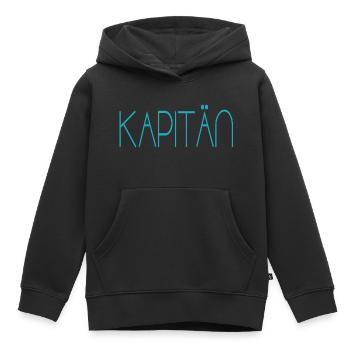 Kapitän - Kinder Premium Organic Hoodie - Schwarz - Vorne - AI Model Kid Male (0cm)