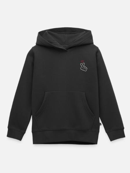 Amour - signaux de la main avec le cœur - Sweat Premium à capuche enfant bio - noir