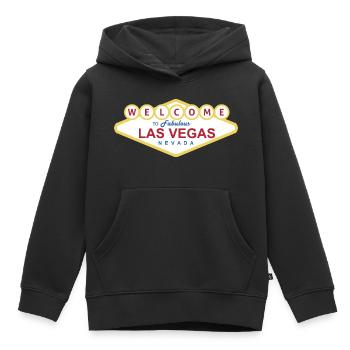 Las Vegas - Sweat Premium à capuche enfant bio - noir - Devant - AI Model Kid Male (0cm)