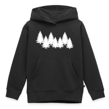 Arbres - Sweat Premium à capuche enfant bio - noir - Devant - AI Model Kid Male (0cm)