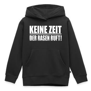 Rasen mähen Rasenpflege Keine Zeit der Rasen Ruft - Kinder Premium Organic Hoodie - Schwarz - Vorne - AI Model Kid Male (0cm)