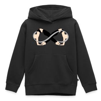 Infinite - Kids Premium Organic Hoodie - black - Front - AI Model Kid Male (0cm)