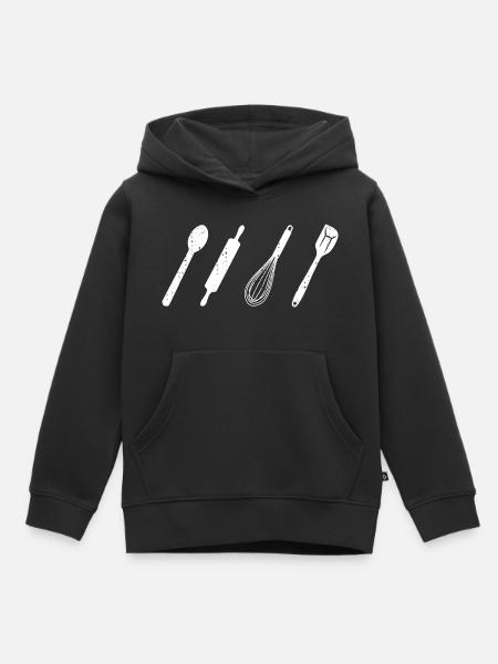 Backutensilien - Kinder Premium Organic Hoodie - Schwarz