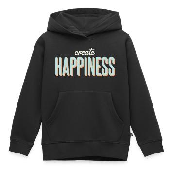 Positif - Sweat Premium à capuche enfant bio - noir - Devant - AI Model Kid Male (0cm)