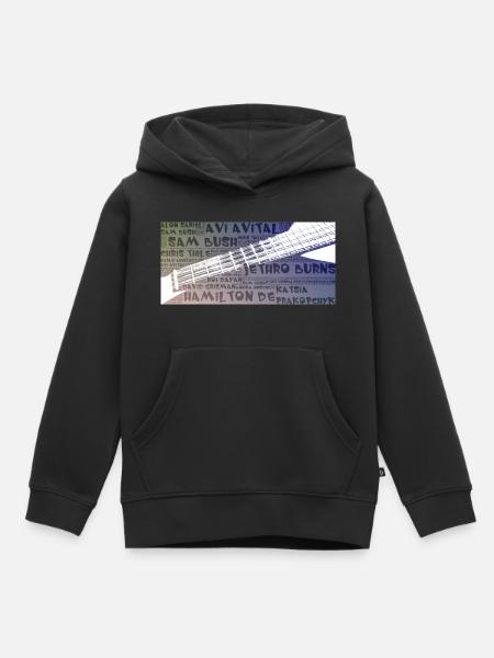 Mandolinenspieler - Kinder Premium Organic Hoodie - Schwarz