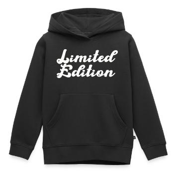 Édition limitée - Sweat Premium à capuche enfant bio - noir - Devant - AI Model Kid Male (0cm)