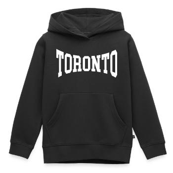 Toronto - Sweat Premium à capuche enfant bio - noir - Devant - AI Model Kid Male (0cm)