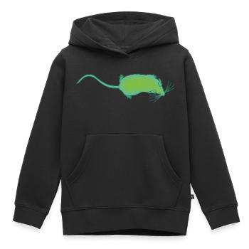 Bio Mouse - Kids Premium Organic Hoodie - black - Front - AI Model Kid Male (0cm)