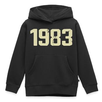 Jubiläum 1983 - Kinder Premium Organic Hoodie - Schwarz - Vorne - AI Model Kid Male (0cm)
