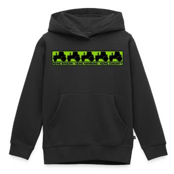 Bauerndemo Landwirtschaft Bauern Protest Sprüche - Kinder Premium Organic Hoodie - Schwarz - Vorne - AI Model Kid Male (0cm)