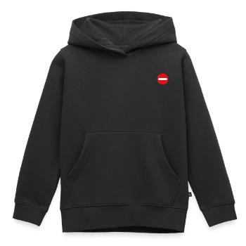 Sens Interdit - Sweat Premium à capuche enfant bio - noir - Devant - AI Model Kid Male (0cm)