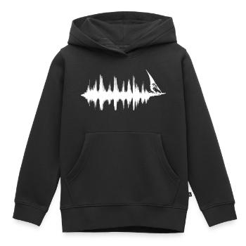 Surfer Soundwave Surfing - Kids Premium Organic Hoodie - black - Front - AI Model Kid Male (0cm)