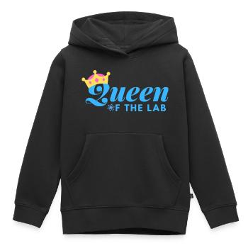 KÖNIGIN DES LABORS - MEDIZINISCHER LABORWISSENSCHAFTLER - Kinder Premium Organic Hoodie - Schwarz - Vorne - AI Model Kid Male (0cm)