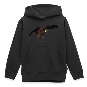 Seeadler Weißkopfseeadler Adler - Kinder Premium Organic Hoodie - Schwarz - Vorne - AI Model Kid Male (0cm)