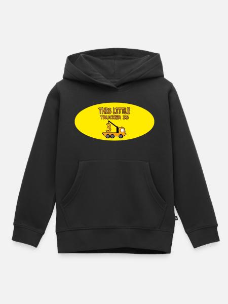 Truck - Kinder Premium Organic Hoodie - Schwarz
