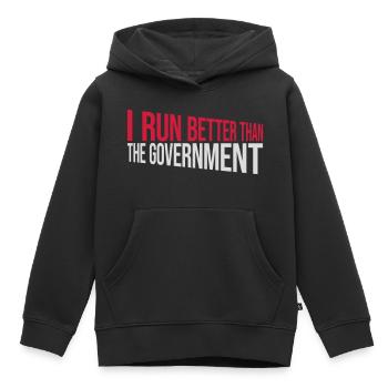 mieux fonctionner que le gouvernement - Sweat Premium à capuche enfant bio - noir - Devant - AI Model Kid Male (0cm)
