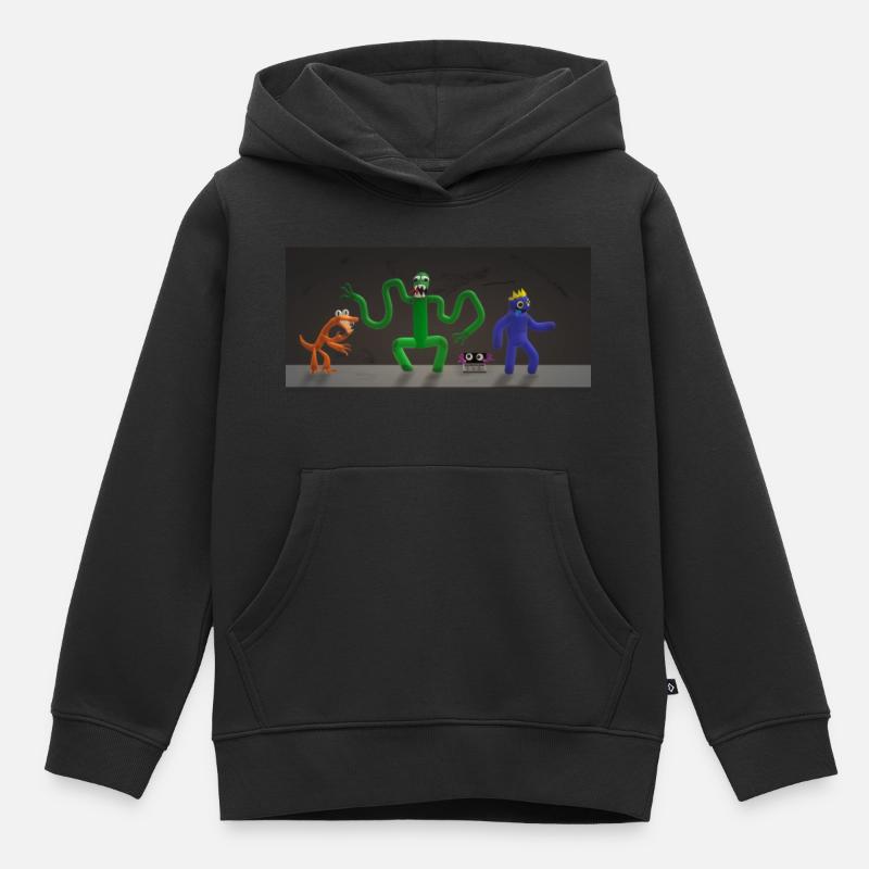Amis monstres - Sweat Premium à capuche enfant bio - noir