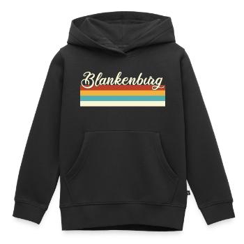 Blankenburg - Pankow - Berlin - Retro - Vintage - Kinder Premium Organic Hoodie - Schwarz - Vorne - AI Model Kid Male (0cm)