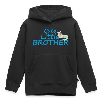 Süßer kleiner Bruder - Kinder Premium Organic Hoodie - Schwarz - Vorne - AI Model Kid Male (0cm)