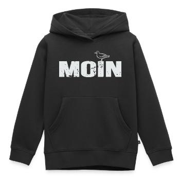 Moin Norddeutschland Plattdeutsch Geschenkidee - Kinder Premium Organic Hoodie - Schwarz - Vorne - AI Model Kid Male (0cm)