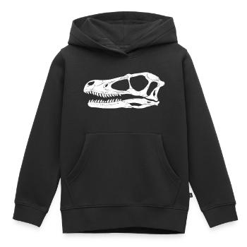 Fossile de Velociraptor - Sweat Premium à capuche enfant bio - noir - Devant - AI Model Kid Male (0cm)