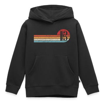 Alto clef alto alto retro clef - Sweat Premium à capuche enfant bio - noir - Devant - AI Model Kid Male (0cm)