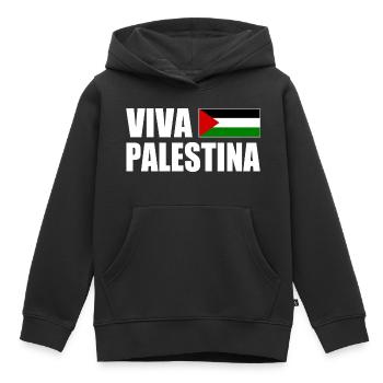 Viva palestina - Kinder Premium Organic Hoodie - Schwarz - Vorne - AI Model Kid Male (0cm)
