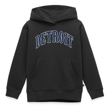 Detroit - Kinder Premium Organic Hoodie - Schwarz - Vorne - AI Model Kid Male (0cm)